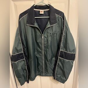 Nike Men's Green and Navy Windbreaker Jacket